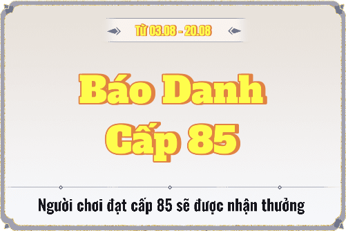 Báo Danh Cấp 85 Máy Chủ Thập Diện Mai Phục